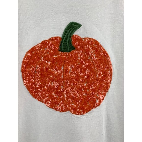 J.Crew Collector Tee With Sequined Pumpkin Print - Picture 2 of 6